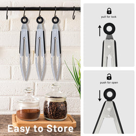 Hotec mini tongs perfect for home gatherings and casual dining.