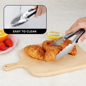 Hotec mini tongs designed to minimize heat risk and wobble.