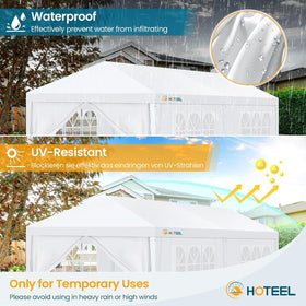 Hoteel 10x20ft tent ideal for backyard weddings and parties.