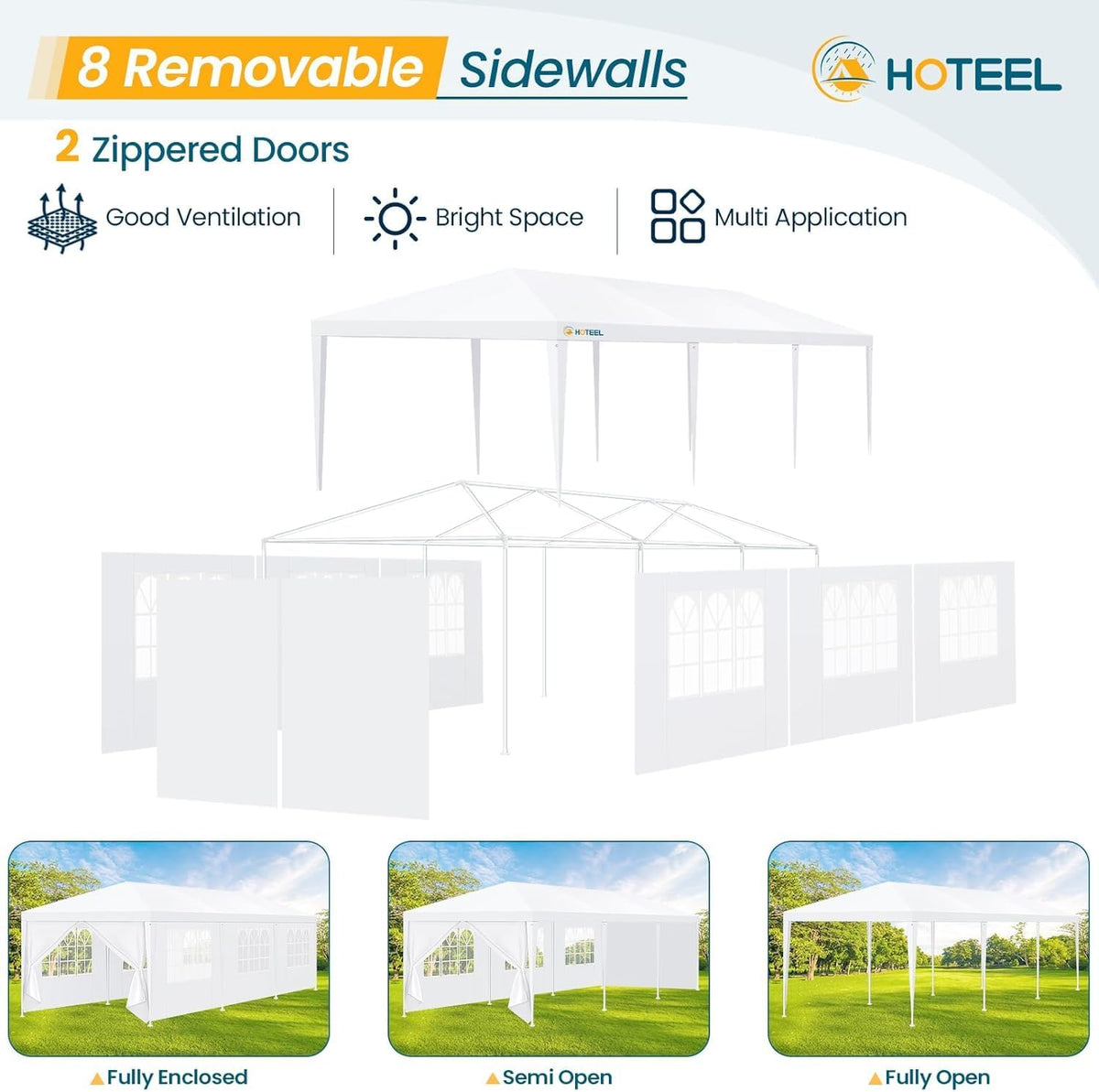 Hoteel outdoor wedding ambience tent setup for guests.