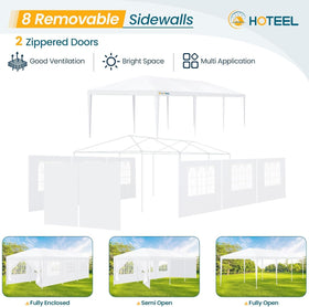 Hoteel outdoor wedding ambience tent setup for guests.