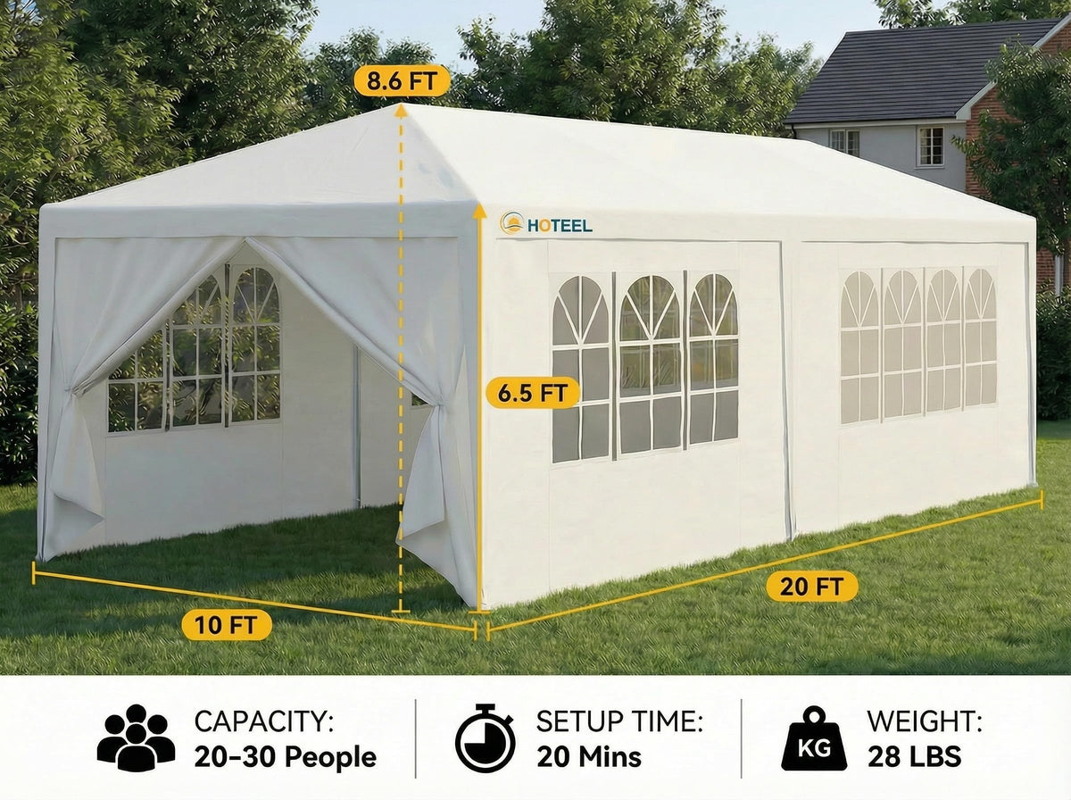 Hoteel removable sidewalls with windows for natural light and ventilation