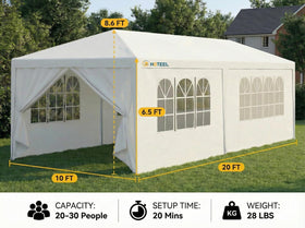 Hoteel removable sidewalls with windows for natural light and ventilation