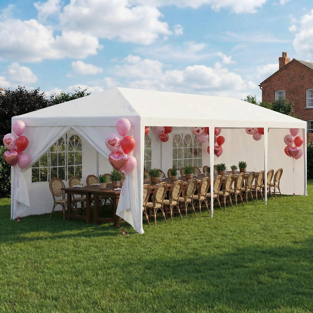Hoteel wedding or BBQ outdoor use tent offers versatile shade and shelter.