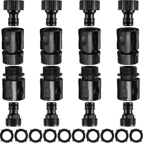 Hotop 16-piece garden hose quick connector kit for versatile, quick setups.