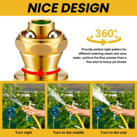Hotop Big Shot brass nozzle with 3/4 inch NH connection for standard hoses
