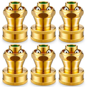 Hotop Big Shot brass nozzle front view, showing sturdy construction for garden use