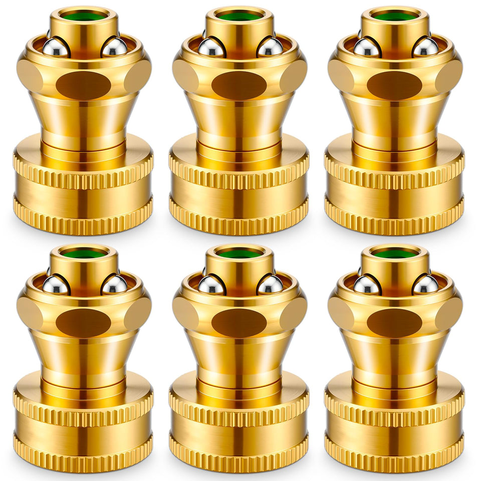Hotop Big Shot brass nozzle front view, showing sturdy construction for garden use