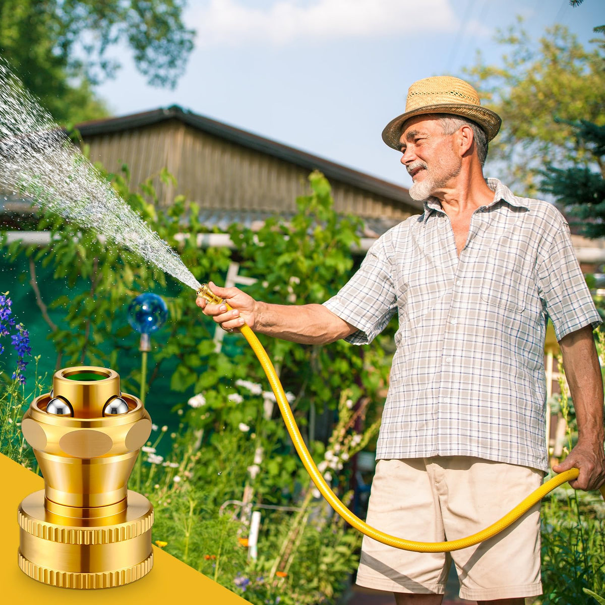 Hotop Big Shot nozzle securely connected to hose to minimize leaks