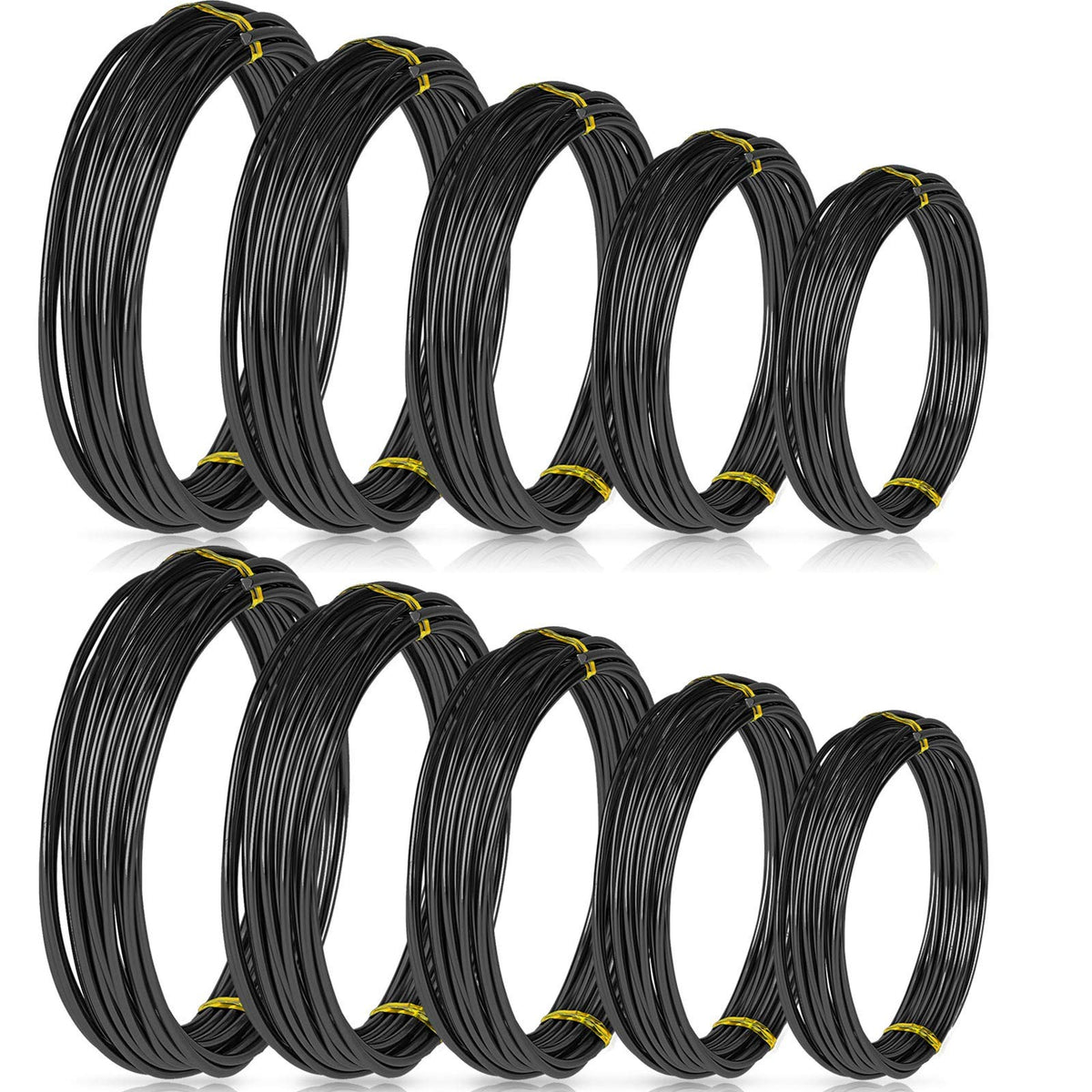 Hotop bonsai wires 1.0mm black rolls for precise shaping and training.