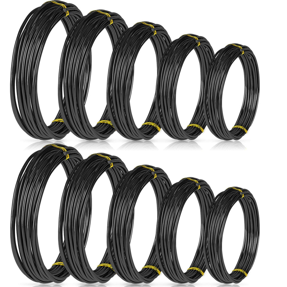 Hotop bonsai wires 1.0mm black rolls for precise shaping and training.