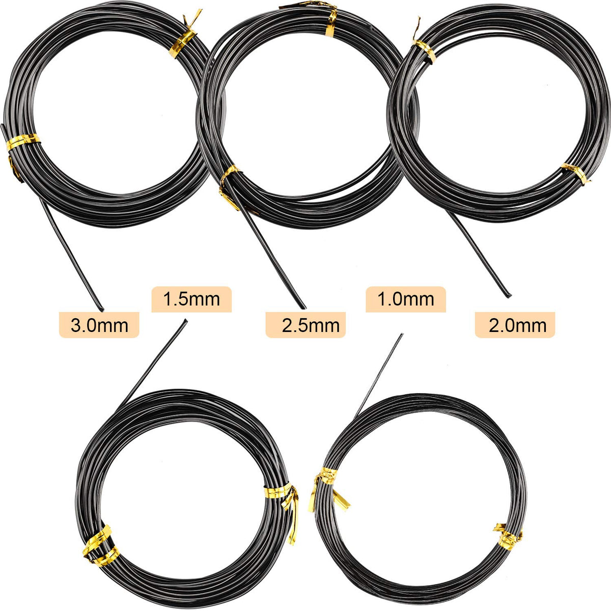 Hotop bonsai wires 2.0mm black rolls for stronger structure and stability.