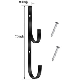 Hotop bracket with double concave hooks offering extra hanging space.