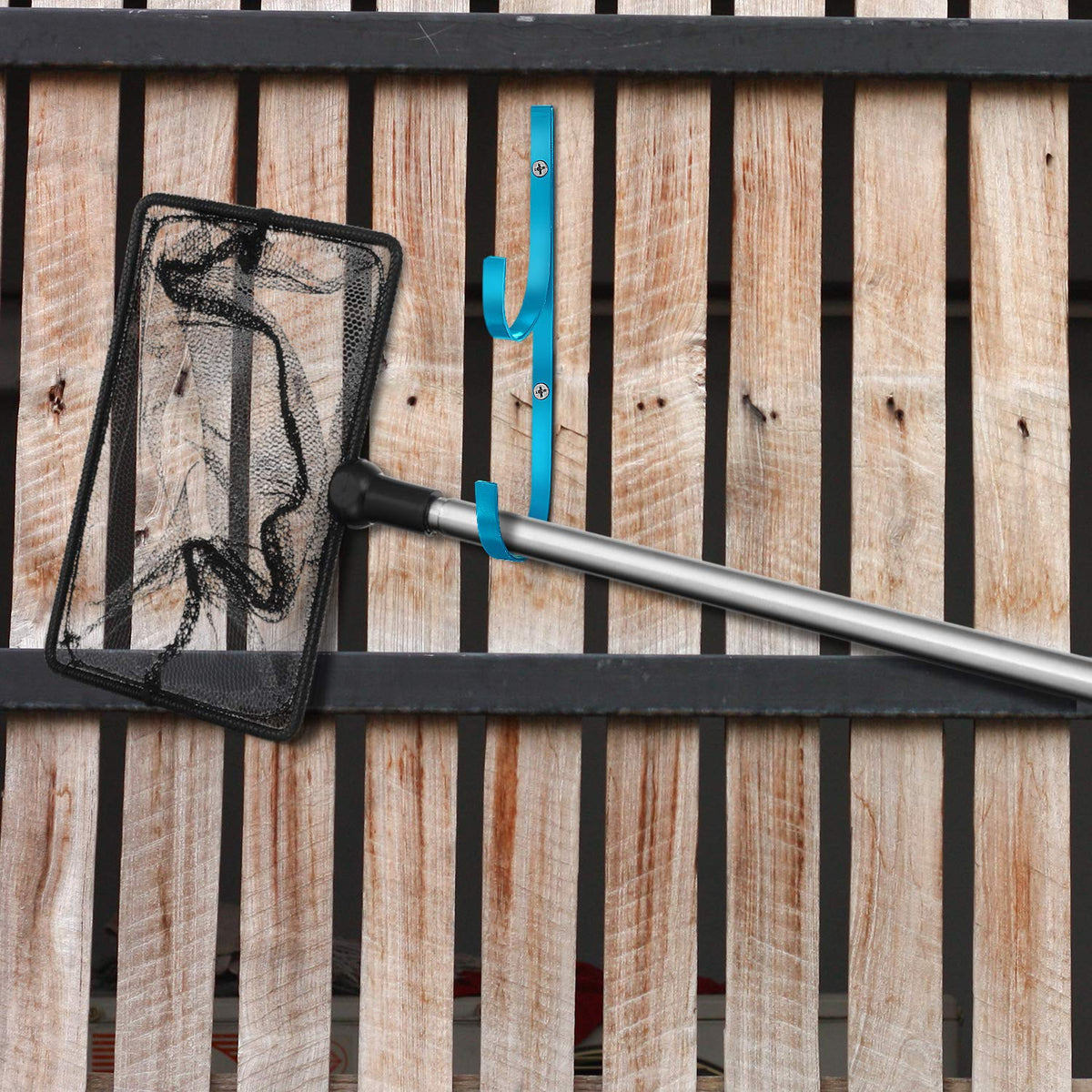 Hotop durable pool hooks blue — ideal for securing skimmers, nets, and brushes.