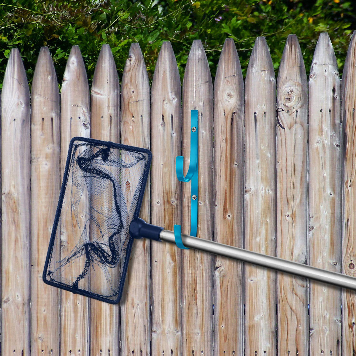 Hotop 6-piece hook kit — keeps tools within reach near your pool.