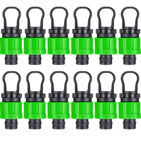 Hotop end cap 12-pack seals 1/2 inch tubing for leak-free irrigation.