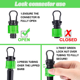 Hotop end cap seals 16-17mm tubing to prevent leaks during irrigation.