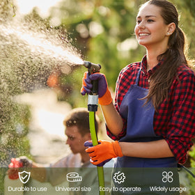 Hotop female faucet connector enables secure hose-to-tap links.
