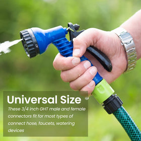 Hotop female faucet connector compatible with many garden setups.