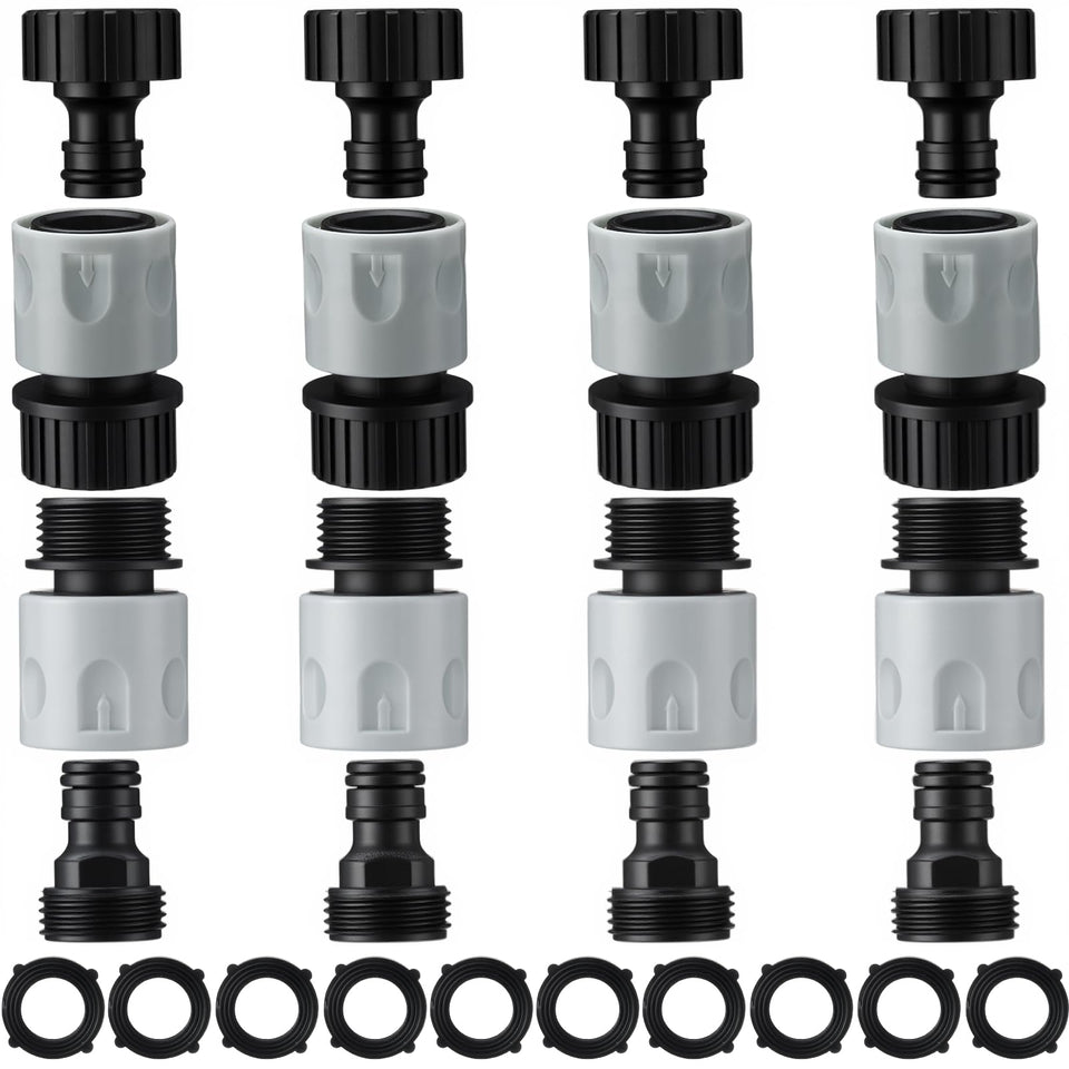 Hotop garden hose quick connector set for versatile fittings and easy assembly.