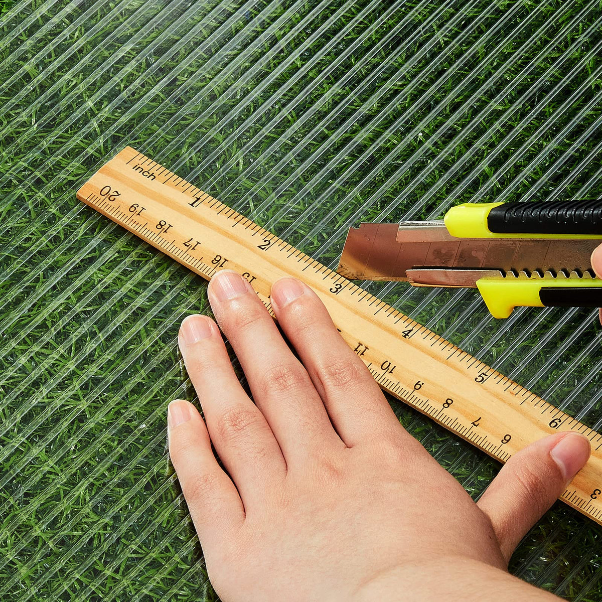 Hotop cut-to-size panel easily fits custom greenhouse shapes