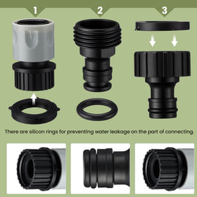 Hotop male hose end adapter for fast connection to standard hoses.