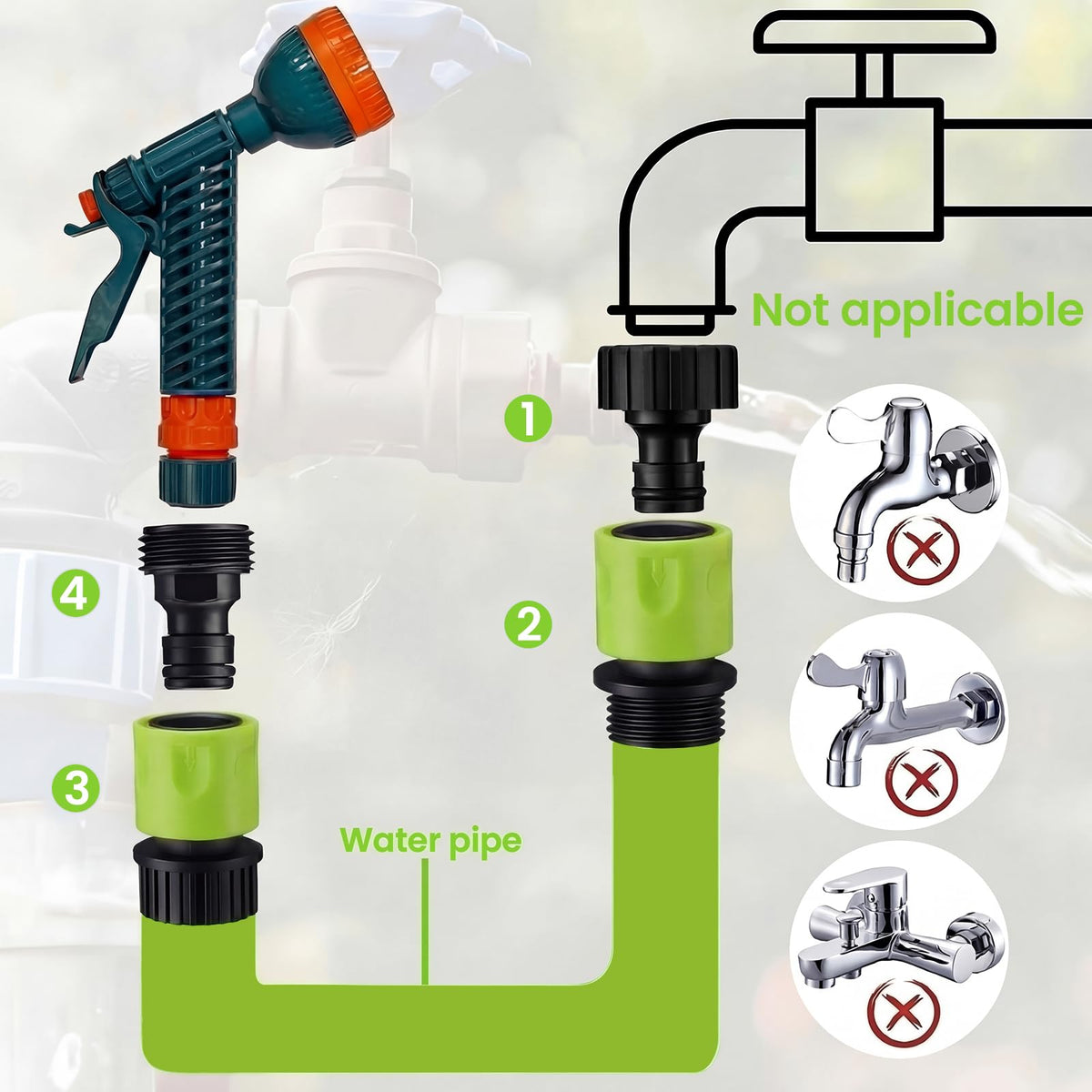 Hotop male hose end adapter designed for quick and reliable connections.
