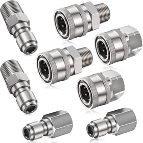 Hotop NPT 3/8 inch quick connector kit assembly shows easy hose-pump connections.