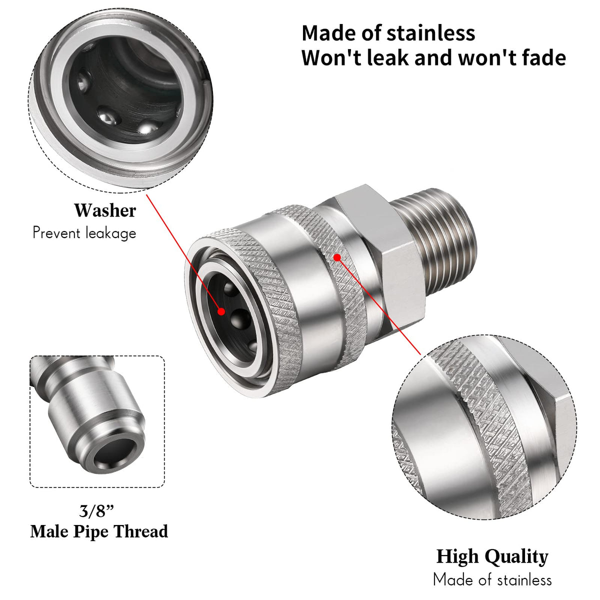 Hotop quick connector kit couplers and nipples highlight durable links.