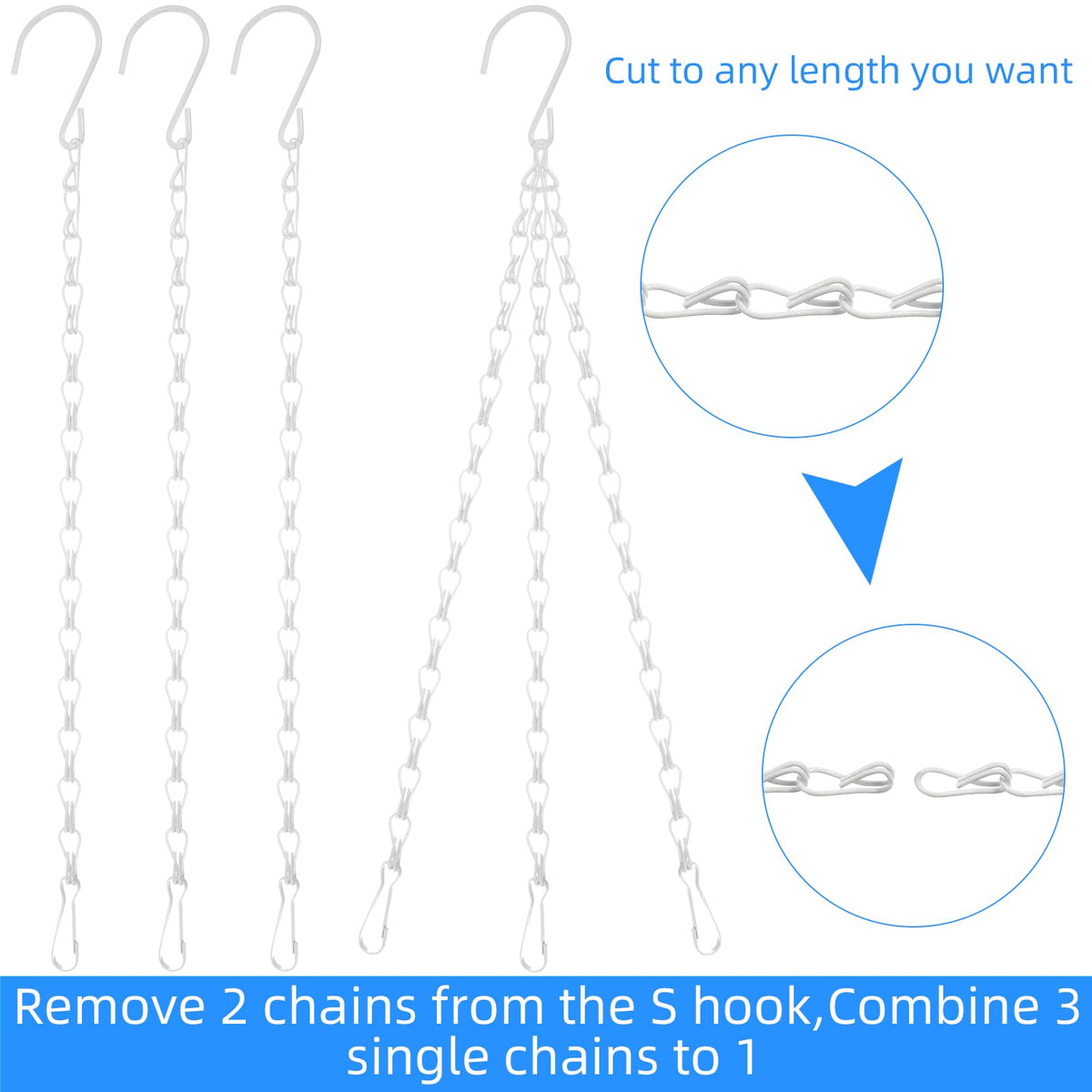 Hotop plant basket chains ideal for planters and easy organization