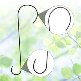 Hotop S-shaped hook holds bird houses securely outdoors.