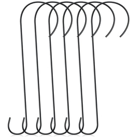 Hotop S-hooks 18-inch bird feeder hook on a tree branch, sturdy and rustproof.