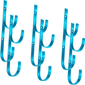 Hotop blue pool hanger with screws — quick, tool-free installation on fences or posts.