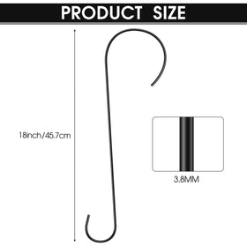 Hotop stainless steel outdoor hook keeps plants and baskets safely supported.