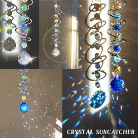 Hotqueen spiral-tail suncatcher showcases motion and rainbow reflections