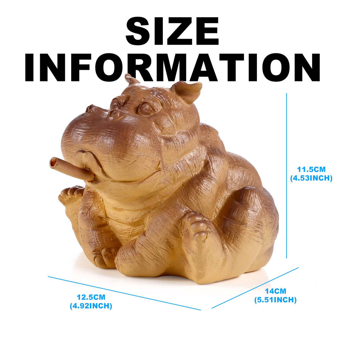 Hottche Hippo fountain with weighted base for stable placement