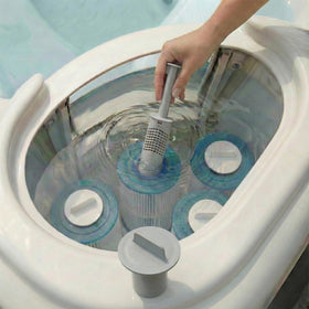 HOTUBJOY drop-in installation shows quick, tool-free setup