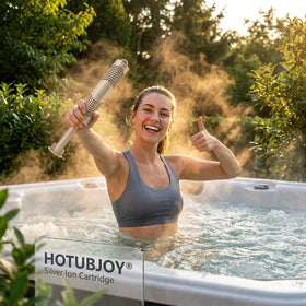 HOTUBJOY mineral-stick four-pack showcasing extended water care