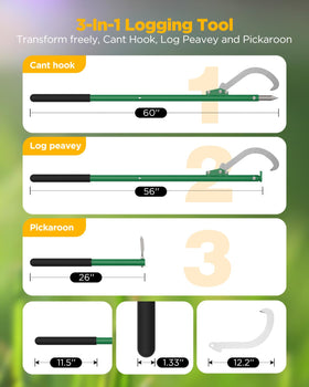HOTYELL 3-in-1 logging tool quick-change in action for fast task switching