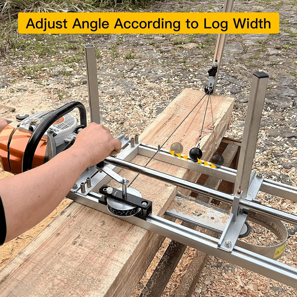 Upgraded lever arm tilts automatically to protect the chain.