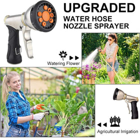 HouGariee fits 3-4 inch garden hoses without adapters.