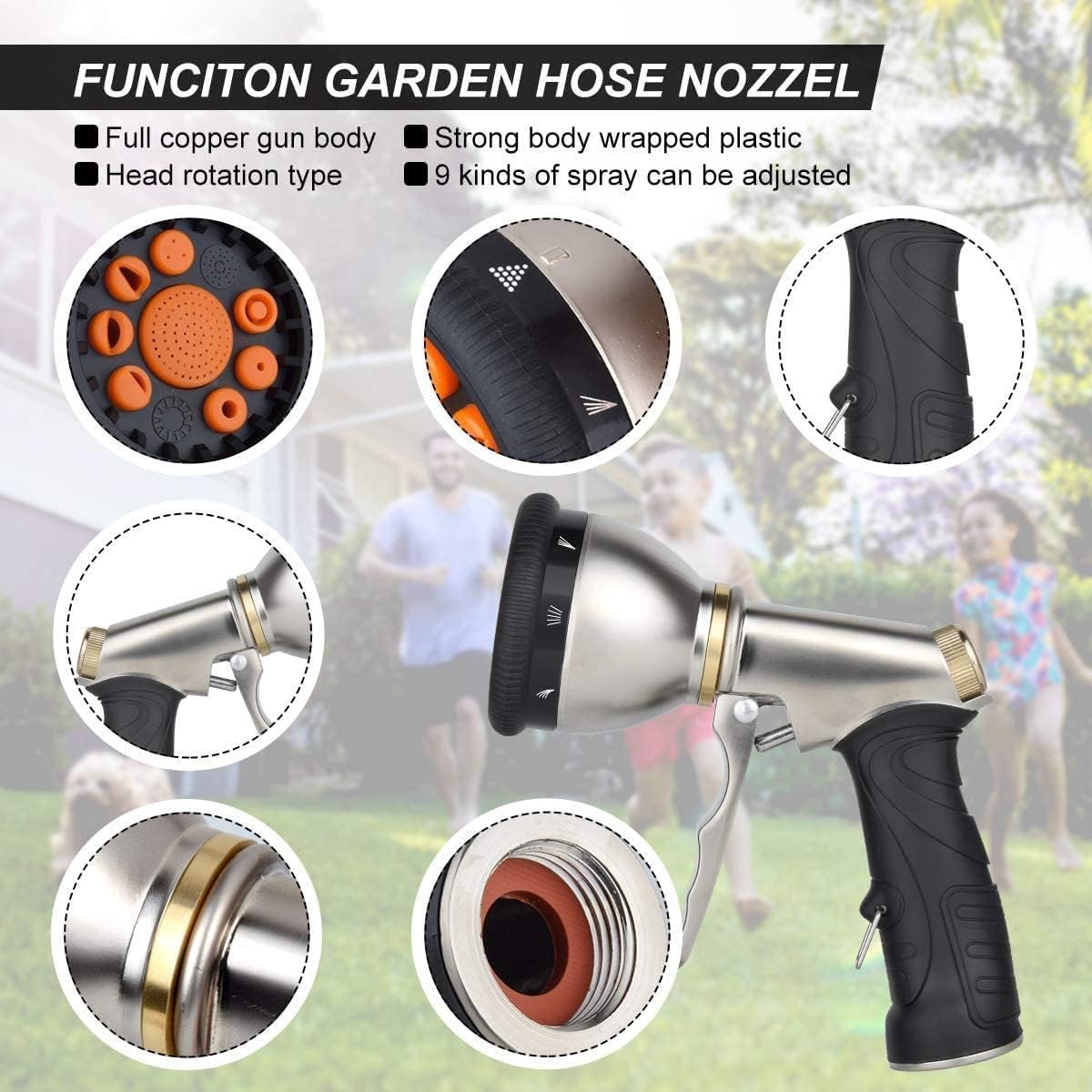 HouGariee multi-use sprayer for watering and washing tasks.