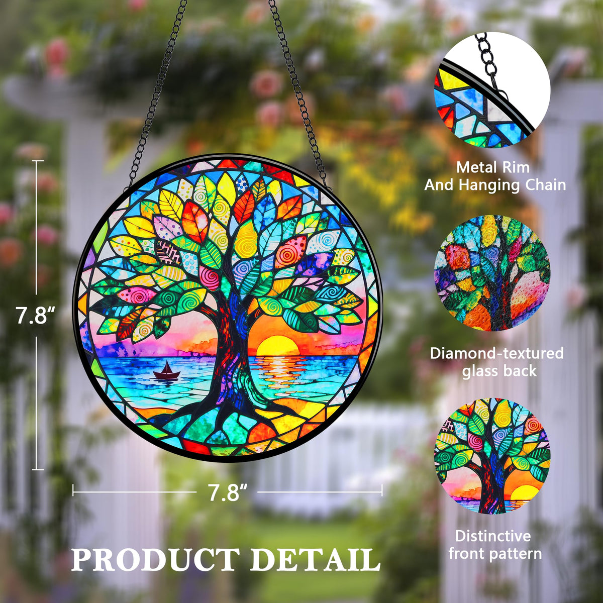 Houmury closeup of Tree of Life design with rich color tones
