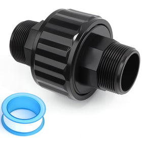 Houoto SP1480BLK double male end union ensuring a precise, leak-free filtration connection.