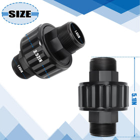 Houoto SP1480BLK 1-1/2-inch union designed for Hayward DE and cartridge filters.