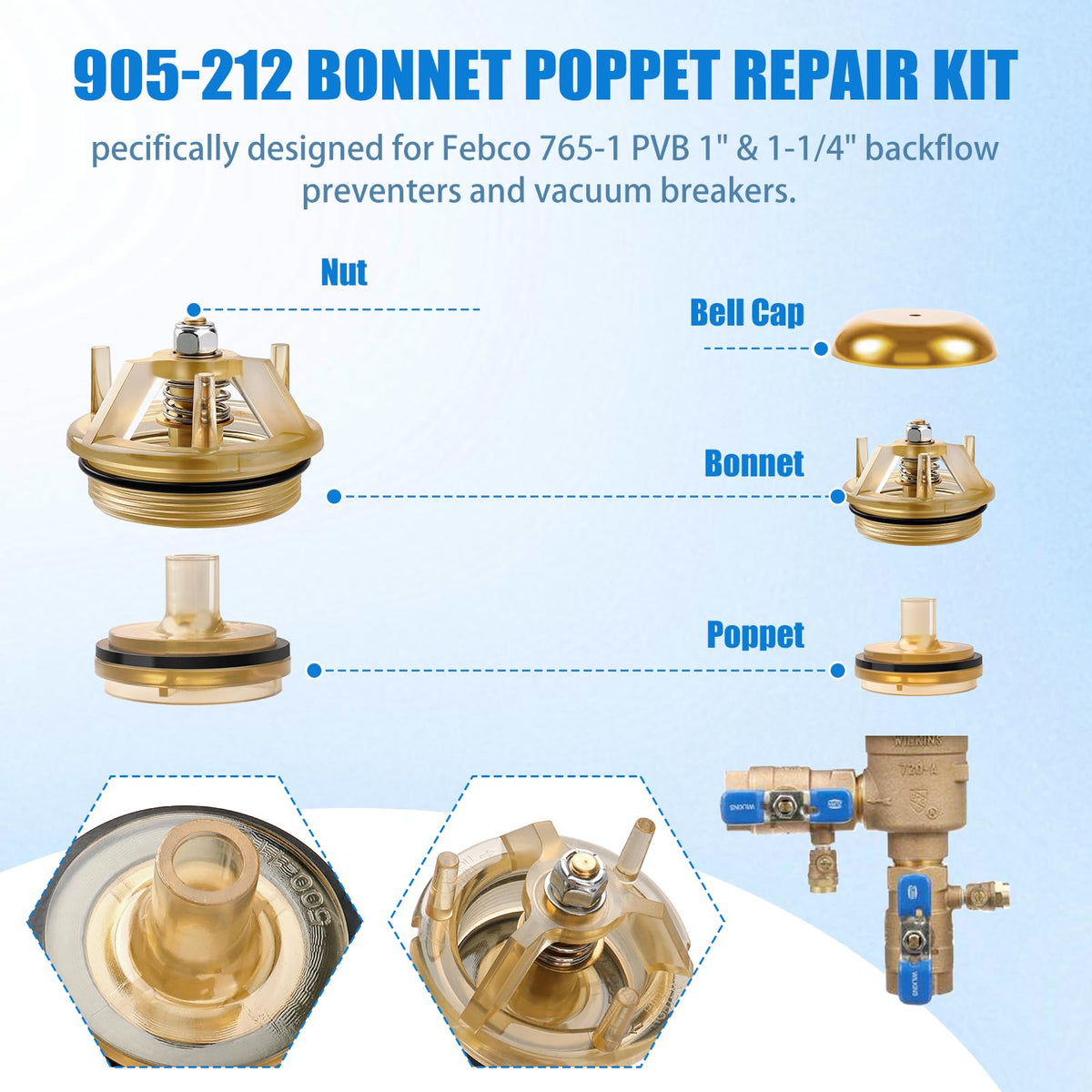 Houoto spare rubber ring, spring, and gasket set for quick replacements.
