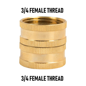 Hourleey brass connector attached to hose showing secure fit