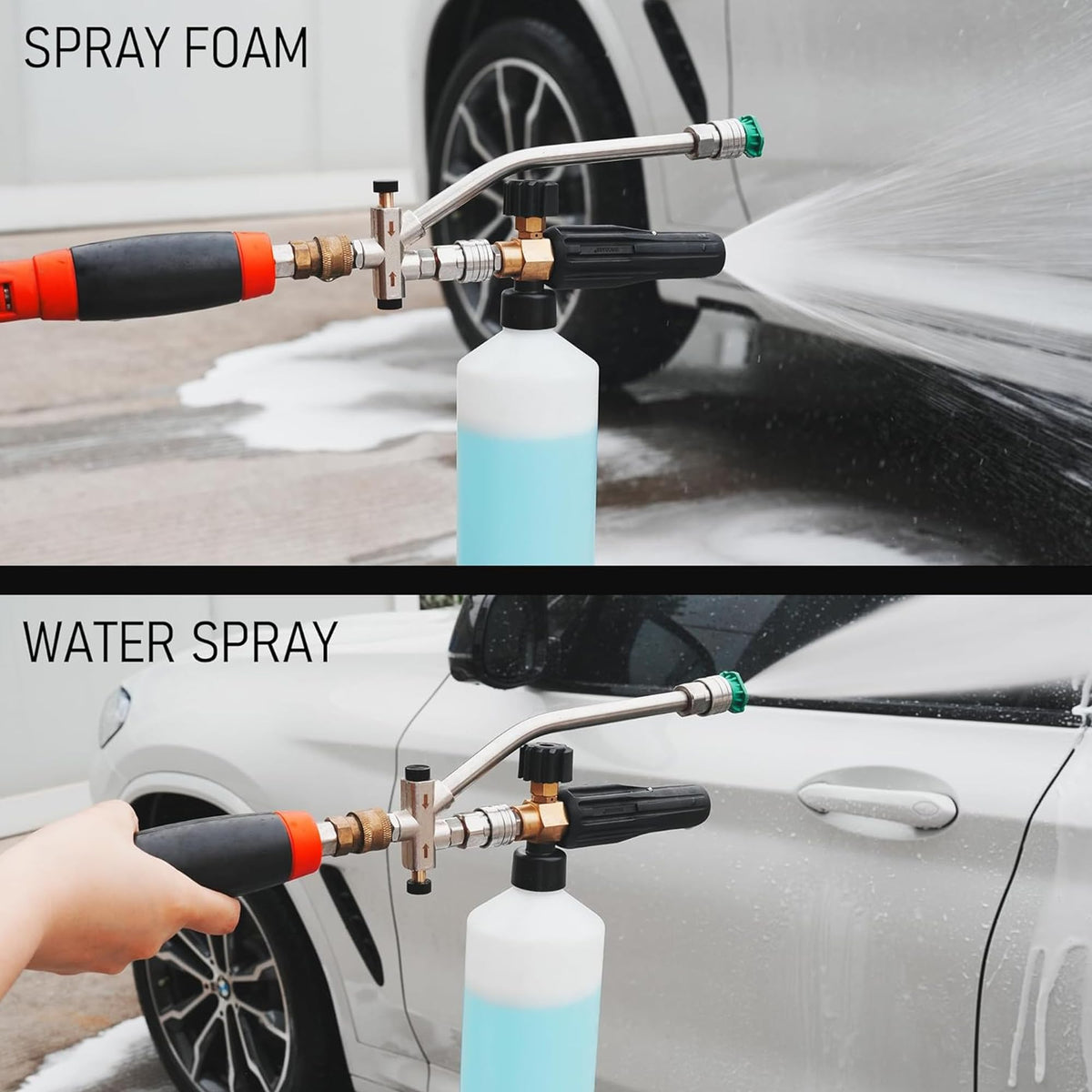 Hourleey dual-mode switching valve enables foam or water instantly.