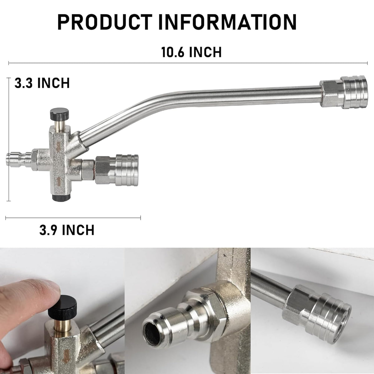 Hourleey quarter-inch quick-connect compatible with major brands.