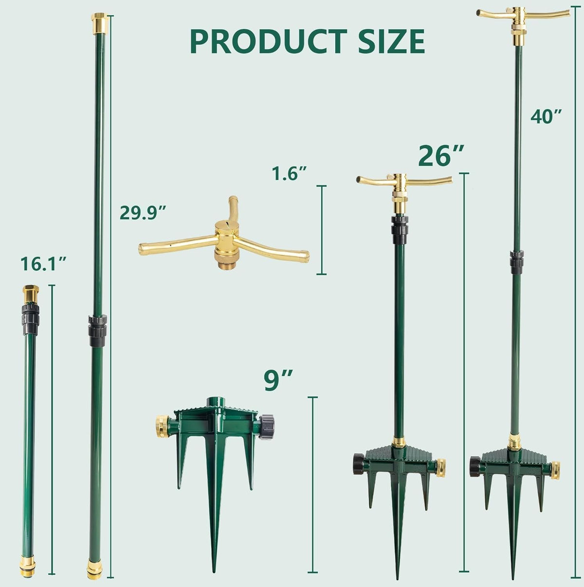 Hourleey telescoping base extended from 26 to 40 inches for adjustable height.